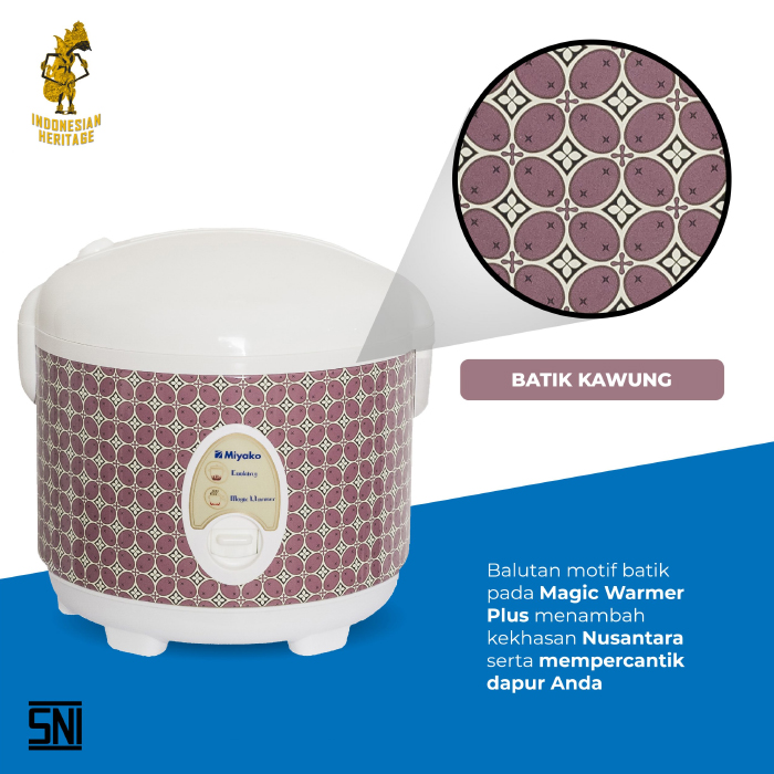 Miyako Magic Com / Rice Cooker Magic Warmer Plus 1.8 Liter - MCM508 BTK KWG